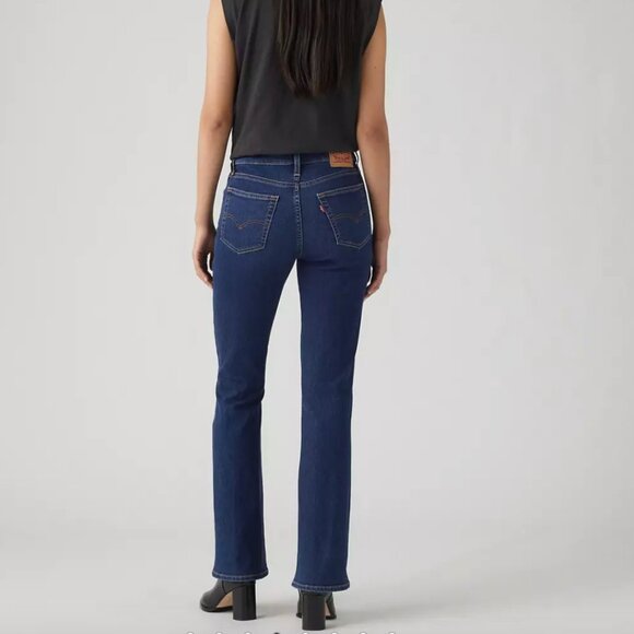 Levi's 725 High Rise Bootcut Women's Jeans Blue Wash Dark Ingigo Sz.30 - Picture 2 of 12